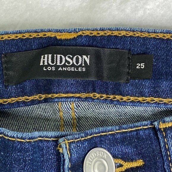 Hudson Barbara  Womens‎ Blue Denim Medium Wash Pock - Picture 3 of 9